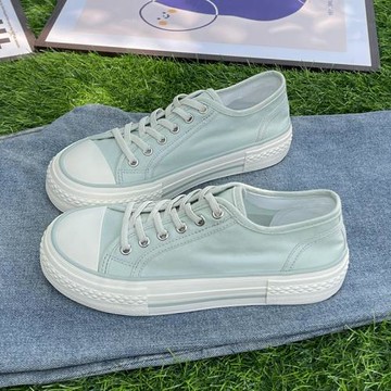 2023夏季薄款學生板鞋百搭帆布鞋女松緊帶一腳蹬懶人小白鞋子