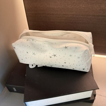 鉛筆盒 鉛筆袋 可愛 帆布筆袋 文具袋 高顏值 星星波點筆袋 ins風 簡約 學生筆袋  大容量 拉鍊筆盒 學生 收納袋