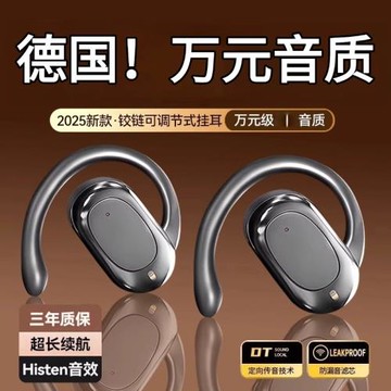 德國高端藍牙耳機2025新款掛耳式久戴不痛運動跑步健身超長續航
