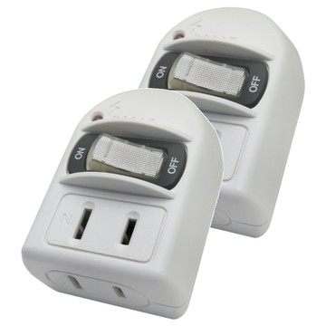 Mayka 明家 防雷壁插 2孔1開關 AC 110V 60Hz PC防火工程塑料  LSP-SL-2101  2個