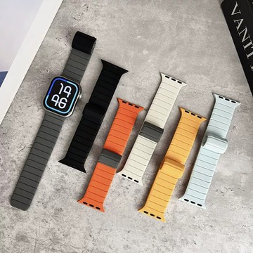 磁吸錶帶 適用 蘋果錶帶 Apple Watch 11 10 9 8 SE 替換錶帶 42MM 45MM 46MM 錶帶