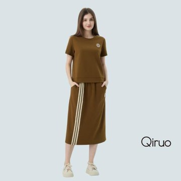 【Qiruo 奇若】秋冬專櫃短上衣長裙套裝7332G時髦款