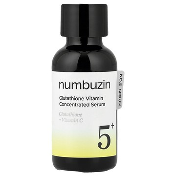 Numbuzin, 5 號谷胱甘肽維生素 C 濃縮精華，1.01 液量盎司（30 毫升）