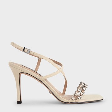 華麗寶石細跟涼鞋