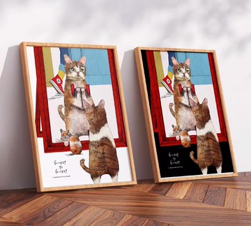 正在健身的貓咪 / 原創海報 / A4 或 A3 size