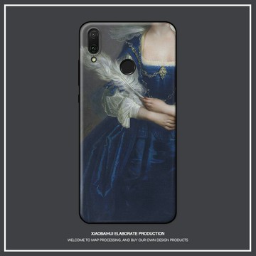 適用華為暢享max/8/8e/7s/9s/9plus手機殼油畫法式復古女款全包磨