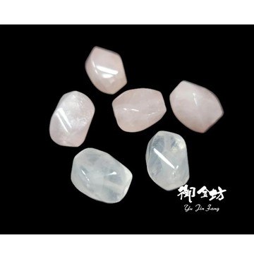 【御金坊手作材料】粉晶扭珠 扭珠 粉晶散珠 粉水晶 水晶 天然水晶 不定性 個性造型 水晶 DIY材料