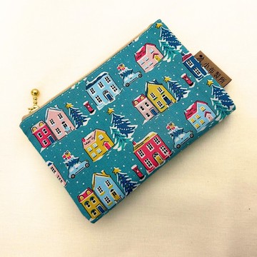 Liberty布料製作 燒餅小姐-繽紛的聖誕節期 棉布製錢包