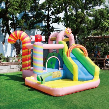 【LOGIS邏爵】快樂糖果充氣城堡 彈跳床 戲水池 泳池 【POOL-3】