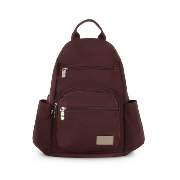 J II 後背包-幻漾防盜尼龍後背包(中款)-酒紅色-6007-35