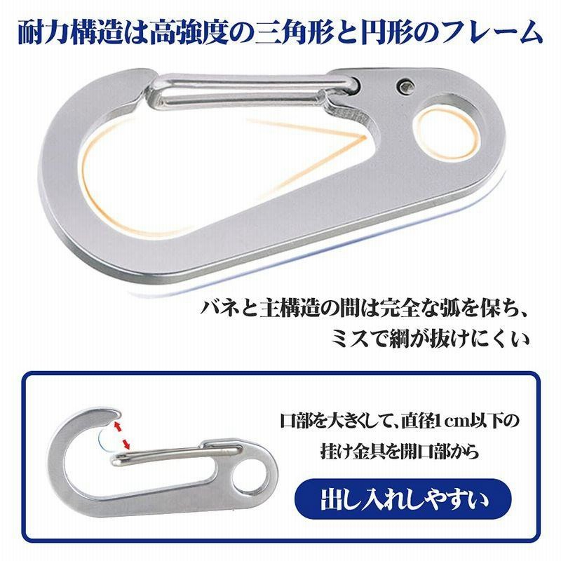 カラビナ ステンレス Sus4j2 10個セット 多機能 カラビナフック スプリングフック おしゃれ キーホルダー ミニカラビナ ロック 通販 Lineポイント最大get Lineショッピング