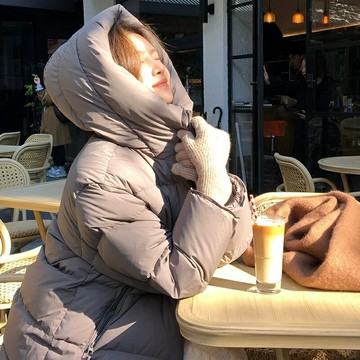 現貨+預購 真羽絨90%鴨絨羽絨外套羽絨衣長版連帽大衣-保暖百搭日常氣質精緻女夾克3色74ip9【獨家進口】【米蘭精品】