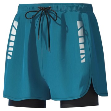 SUNY 雙層防尷尬男士泳褲 3XL  綠色  1個