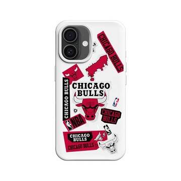 iPhone 16 SolidX 白 - NBA - 拼貼系列-芝加哥公牛 Chicago Bulls - Collage