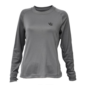 VITAL ENERGY 女中空快乾保暖圓領衫(深灰)