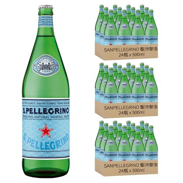 SANPELLEGRINO 聖沛黎洛 天然氣泡礦泉水  500ml  72瓶