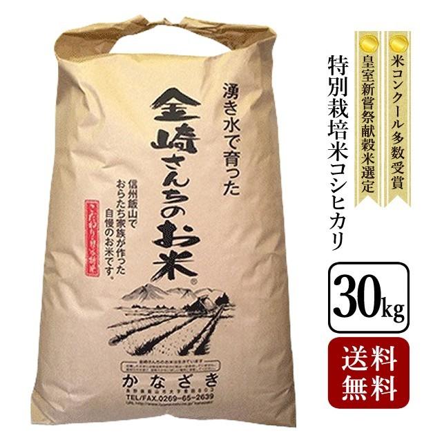 お米 30kg 特別栽培米コシヒカリ 令和5年産 新米 紙袋入