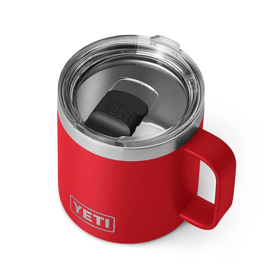 YETI Rambler oz Mug, Vacuum Insulated, Stainless Steel with MagSlider Lid, Rescue Red