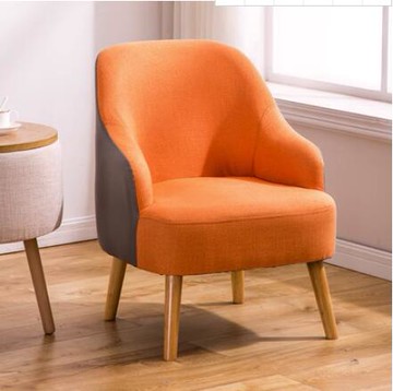 休闲实木单人沙发椅懒人网红家用客厅座椅靠背卧室洽谈椅阳台椅子