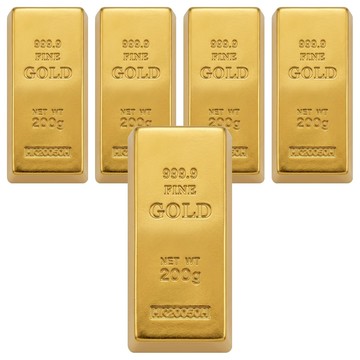 新年冰箱磁鐵 5個  金色  S