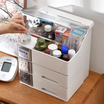 藥品收納箱 家用醫藥箱收納箱急救藥品收納盒小型大容量家庭裝空箱特大號【MJ9233】