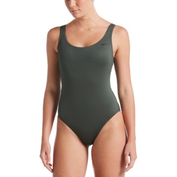 NIKE 女泳裝 連身泳裝 U-Back 綠 NESSA223-303(女連身)