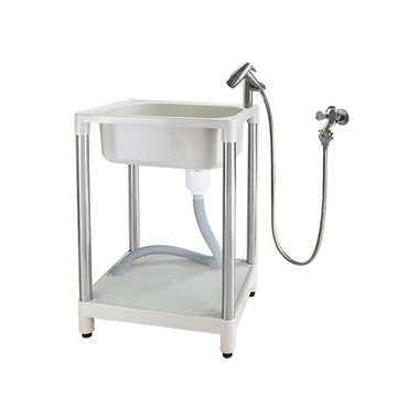 LOMOS 中型塑鋼水槽 不鏽鋼腳架 附二段沖洗組 F62S-A11