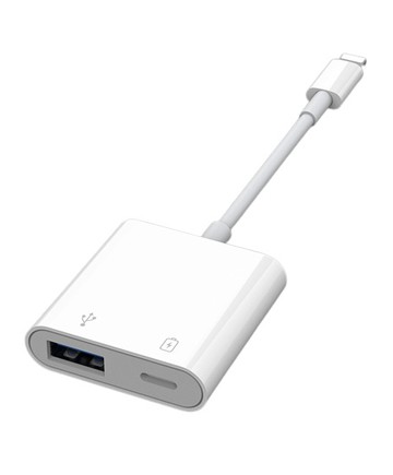 USB-A to Lightning傳輸充電線 蘋果OTG 轉接頭+充電二合一  iPhone轉USB 手機/平板通用 USB3.0 支援ios13