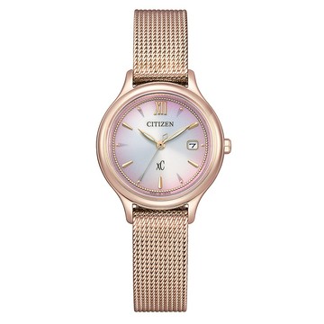 CITIZEN 星辰 XC Hebe田馥甄廣告款 櫻花粉漸層 光動能米蘭女錶 EW2635-54Z