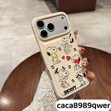愛心史努比新款麵包殼 皮紋氣墊防摔 蘋果17 pro max i16 i11 i15 plus i13 14手機殼