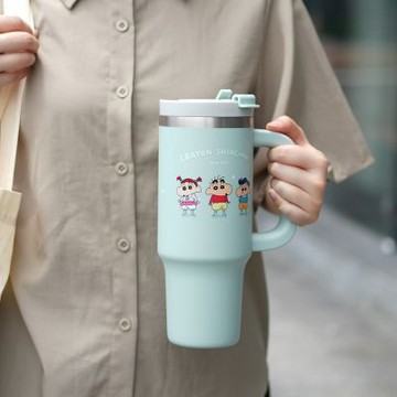 蠟筆小新雙飲手把保溫杯