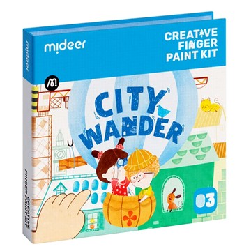 mideer 兒童手指顏料繪畫本 高階  多色  1本