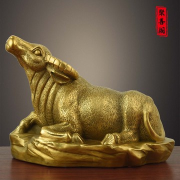 十二生肖牛純銅牛擺件招財風水工藝品家居客廳裝飾品擺設禮品