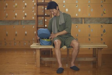 TO&FRO OFURO 下裝-半褲-浴褲-_M / 卡其色