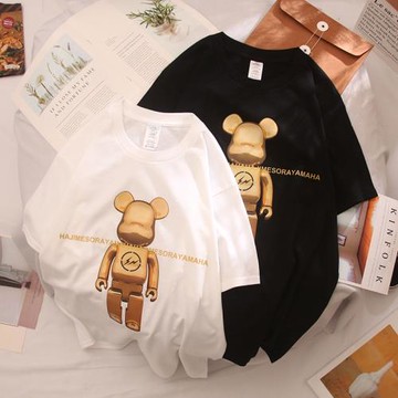 LAFLOF/勞夫洛夫2025春夏阿美咔嘰潮牌棉短袖情侶t恤男女bf大碼T