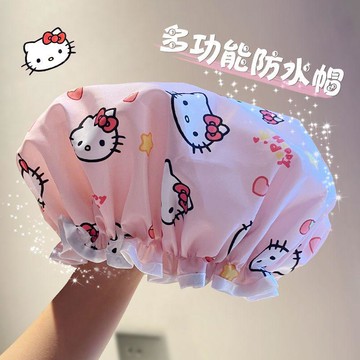 ✨臺灣出貨✨雙層防水浴帽女士洗澡家用防溼頭髮套加大厚沐浴帽廚房防油煙頭套