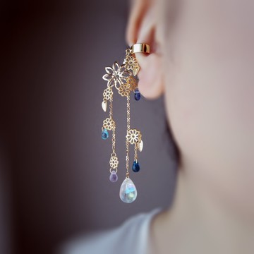 單邊耳骨夾 靜靜地冷卻