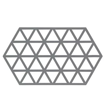 Homely Zakka 簡約風防燙隔熱墊 餐墊 TPR材質  莫蘭迪灰  1個