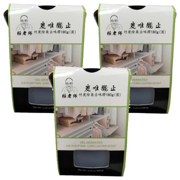 賴老師 炭唯觀止竹炭除臭去味膠 適用於各種居家空間  180g  3入