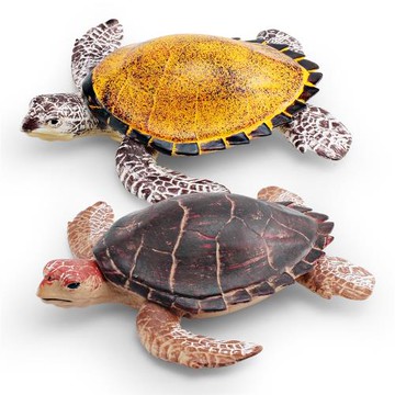 跨境仿真海洋爬行動物海龜模型兒童認知海底兩棲生物PVC擺件玩具