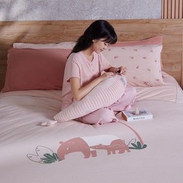 馬來貘 薄紗毯-香檳粉