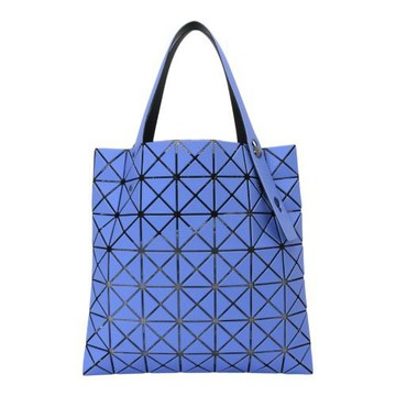 ISSEY MIYAKE 三宅一生-皮質幾何方格7x7手提包(丁香紫藍)霧面