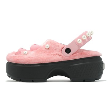 Crocs 洞洞鞋 x Loopy 洞洞鞋 Stomp Clog 男女鞋 粉 黑 聯名 露比雪屋克駱格 厚底 卡駱馳 21052390H