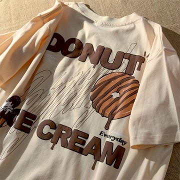 新款夏短袖正肩T恤女ins潮原宿寬松顯瘦體恤半袖百搭上衣