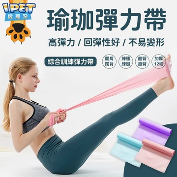 【愛寵物】瑜珈彈力帶 彈力繩 瑜珈拉力帶 阻力帶 彈力帶 健身訓練帶 伸展阻力帶 伸展帶 瑜珈帶 瑜珈輔助拉力帶