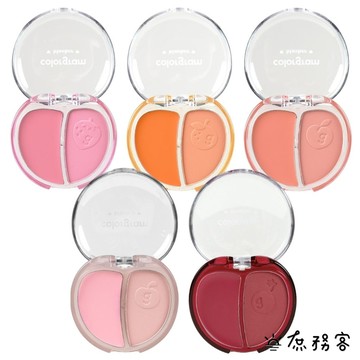 colorgram 雙色腮紅 霜狀腮紅 粉質腮紅 腮紅 唇頰 olive young 果汁腮紅 韓國 庶務客