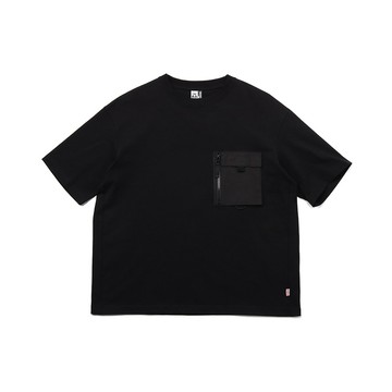 【CHUMS】Heavy Weight Zip Pocket T-Shirt 短袖上衣 男 黑色-CH012358K001