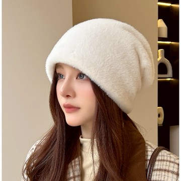 【太妮絲Z240】現貨 韓系 毛帽 軟雪包頭・堆堆毛絨帽 毛絨堆堆帽 冬天保暖帽 顯臉小包頭帽 百搭護耳帽 帽子 毛帽