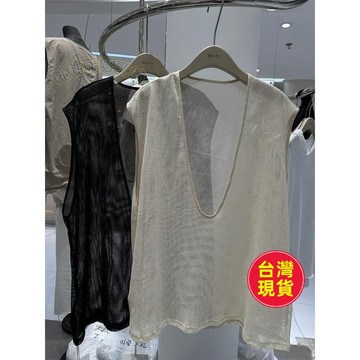 【台灣出貨】胖妹妹2-300斤特大尺碼 薄款 鏤空設計感 V領 網紗 時尚 無袖 疊穿 馬甲 外套 馬甲背心 無袖馬甲