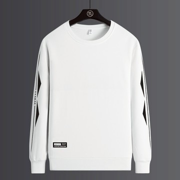 衛衣男士春秋季寬松圓領加肥加大碼休閑男裝運動上衣潮流長袖t恤